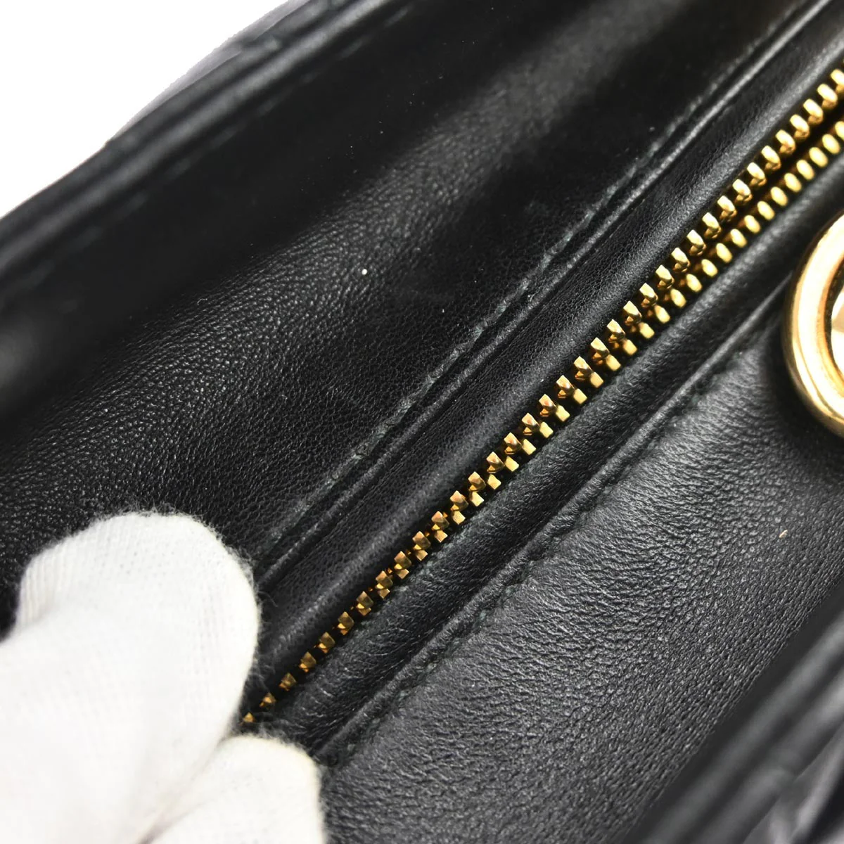 Christian Dior Black Lambskin Lady Dior Cannage 2way Shoulder Handbag - Image 7