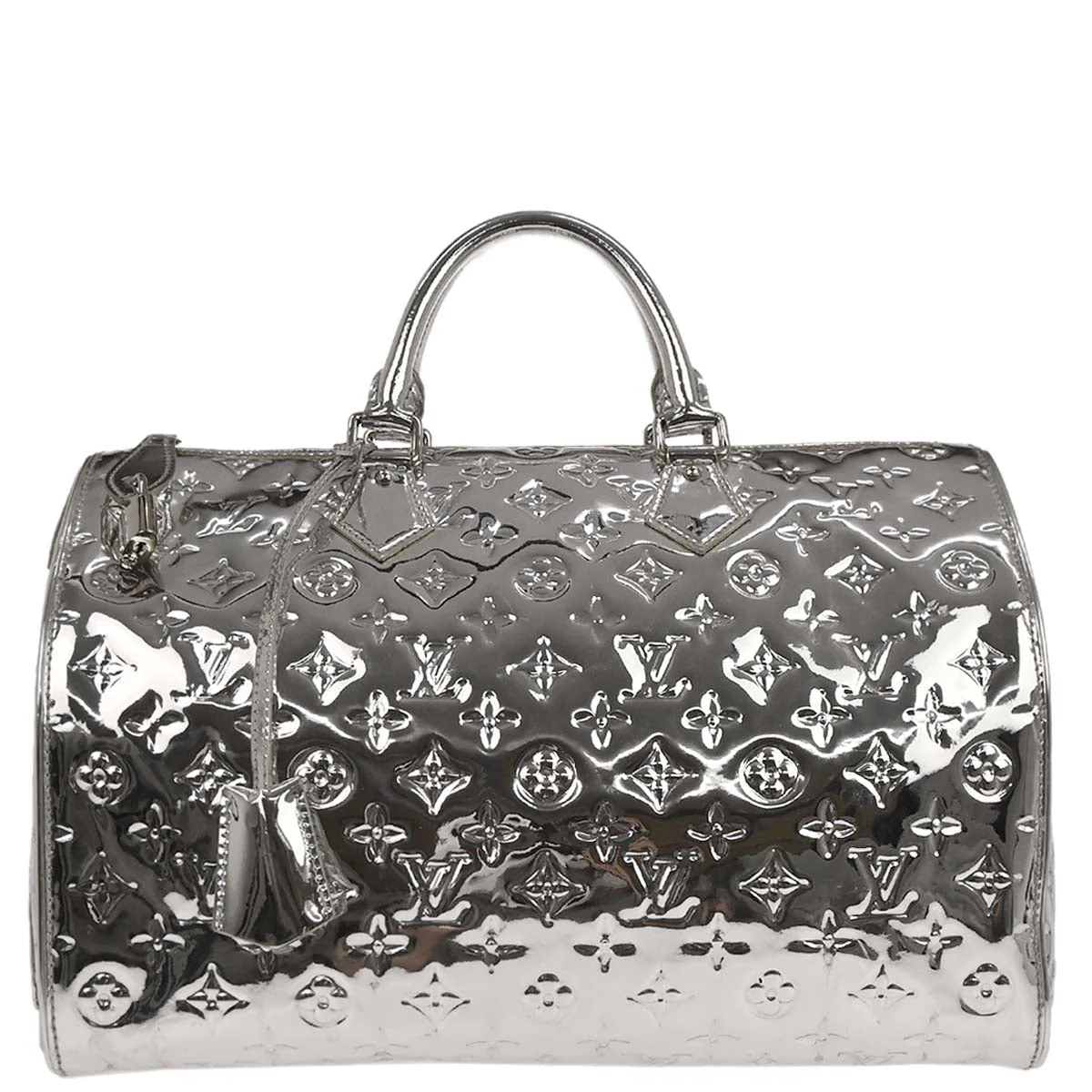 Louis Vuitton 2008 Silver Monogram Miroir Speedy 35 Handbag M95786