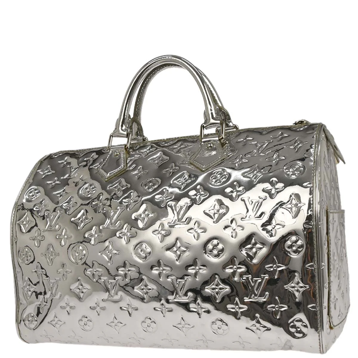 Louis Vuitton 2008 Silver Monogram Miroir Speedy 35 Handbag M95786 - Image 2