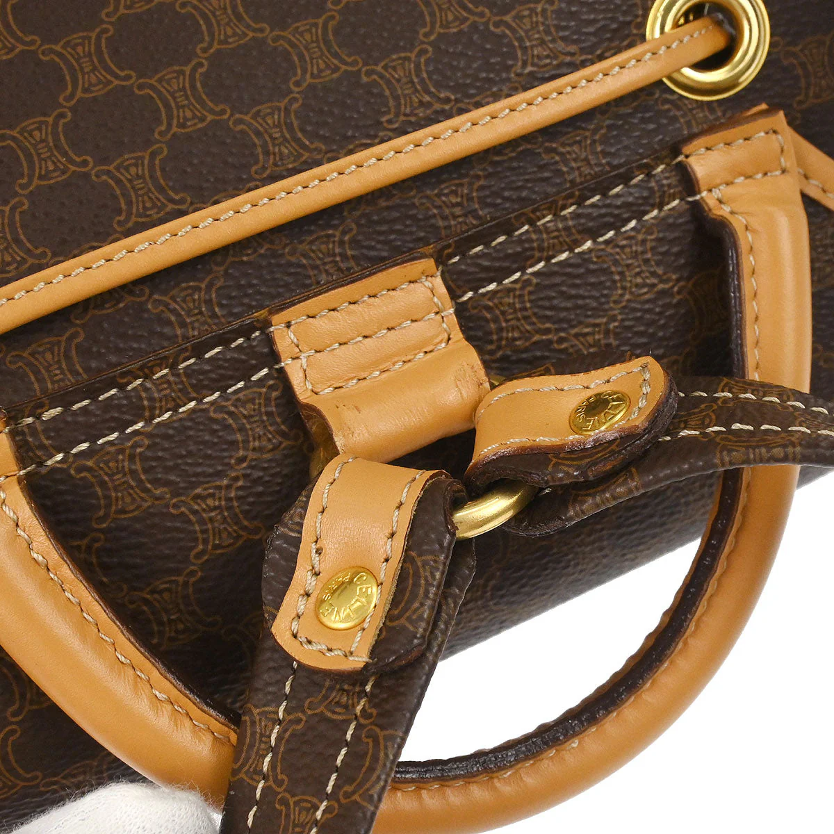 Celine Brown Macadam Backpack - Image 4