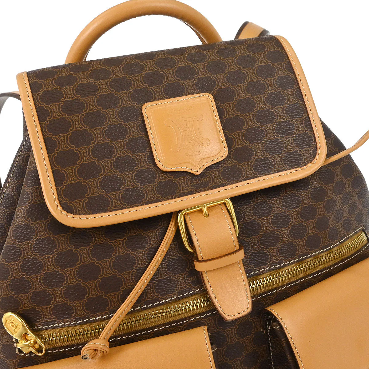 Celine Brown Macadam Backpack - Image 5