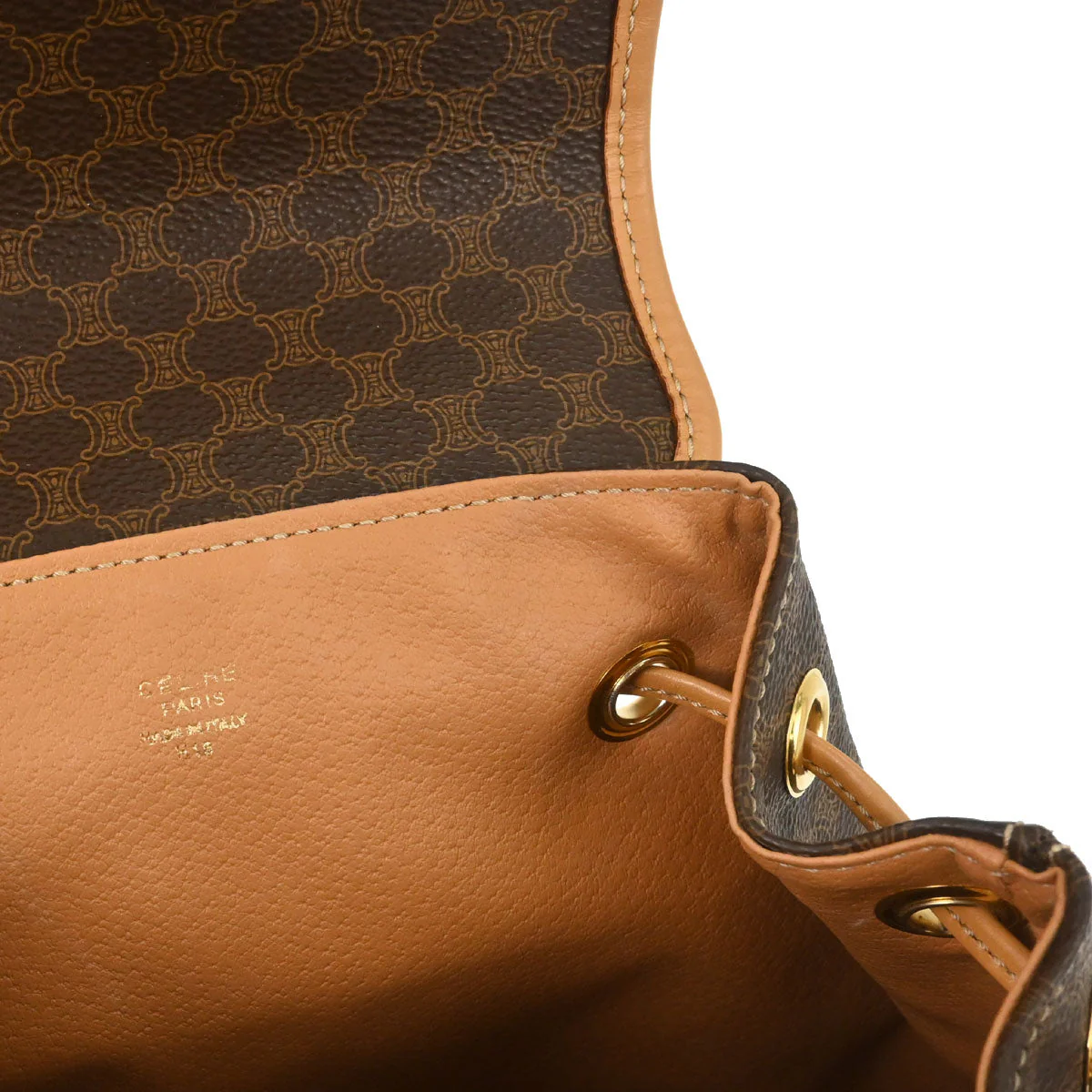 Celine Brown Macadam Backpack - Image 6