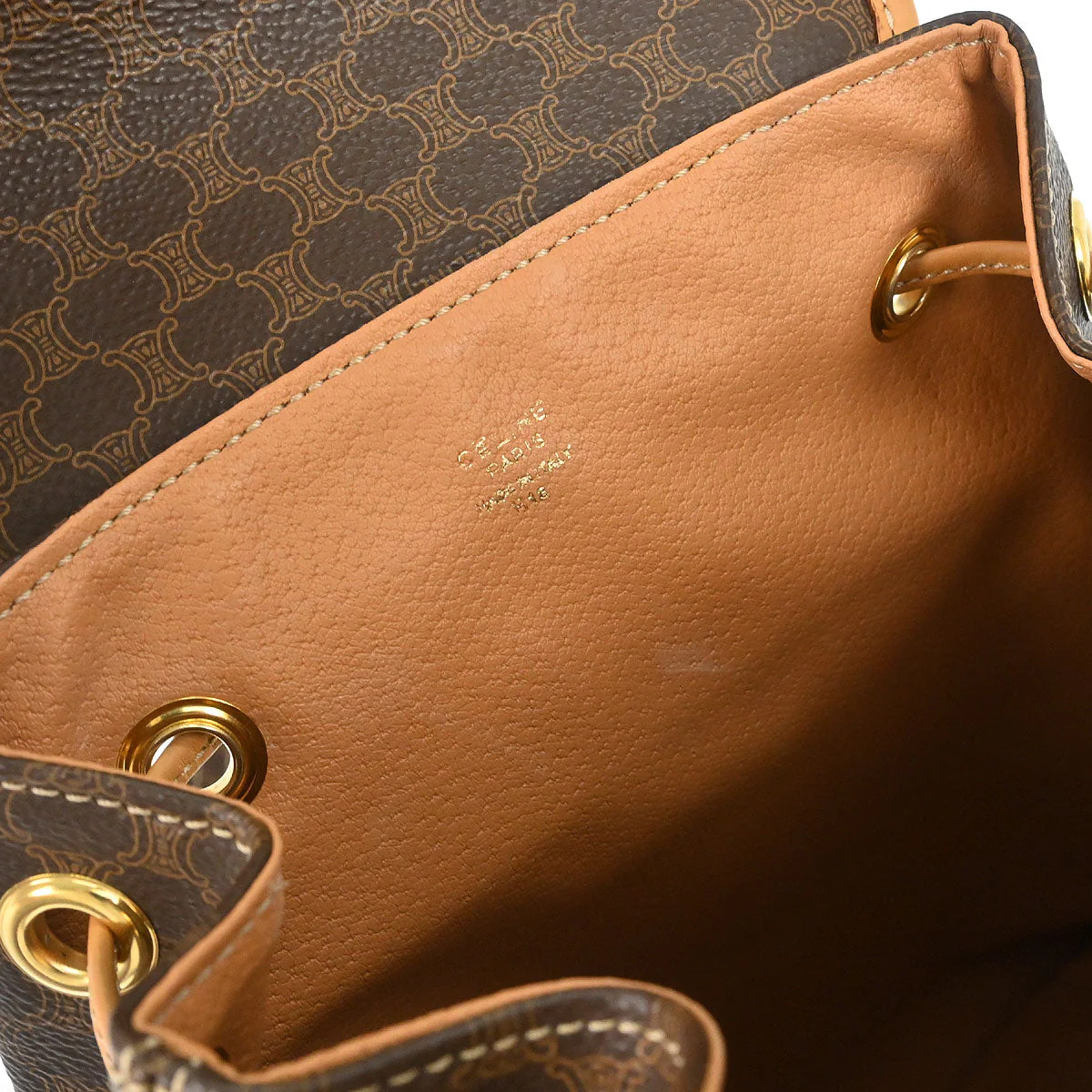 Celine Brown Macadam Backpack - Image 8