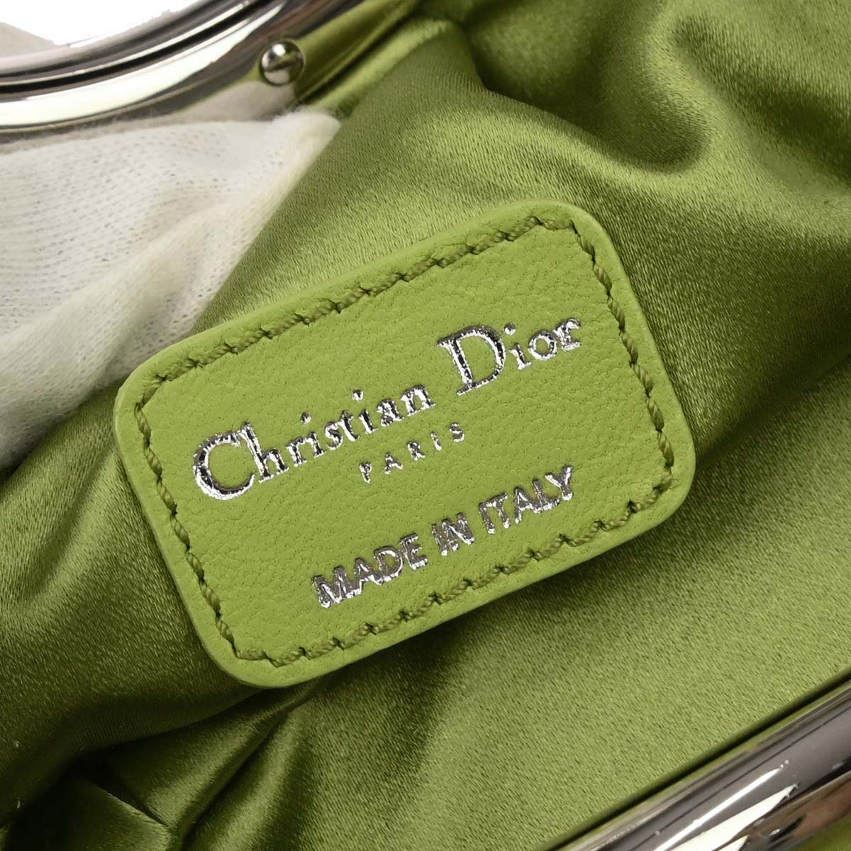 Christian Dior Green Satin Babe Handbag - Image 9