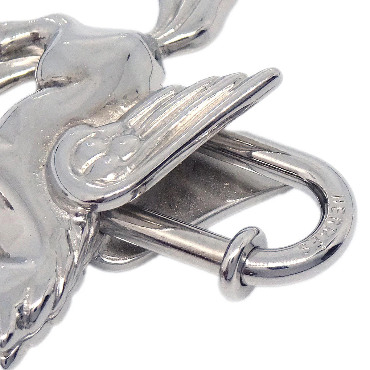 Hermes 1993 Le Cheval Pegasus Cadena Silver Small Good - Image 4