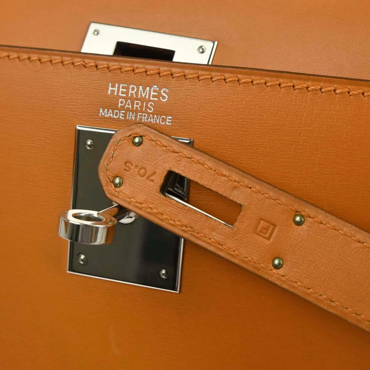 Hermes Orange Box Calf Kelly 32 Sellier 2way Shoulder Handbag - Image 11