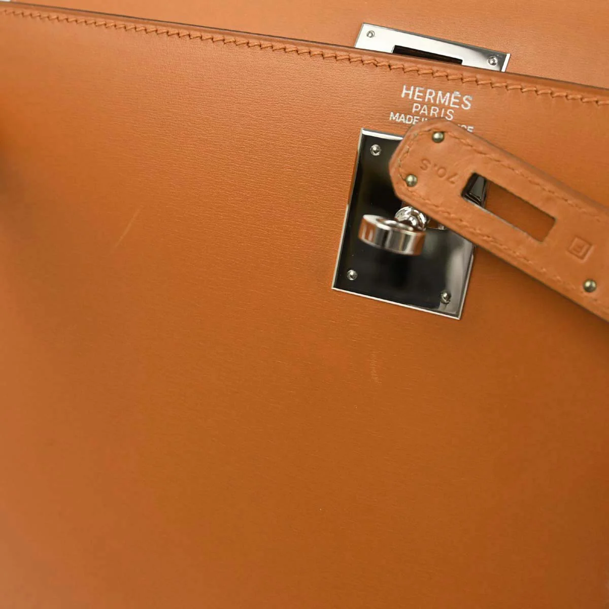 Hermes Orange Box Calf Kelly 32 Sellier 2way Shoulder Handbag - Image 12