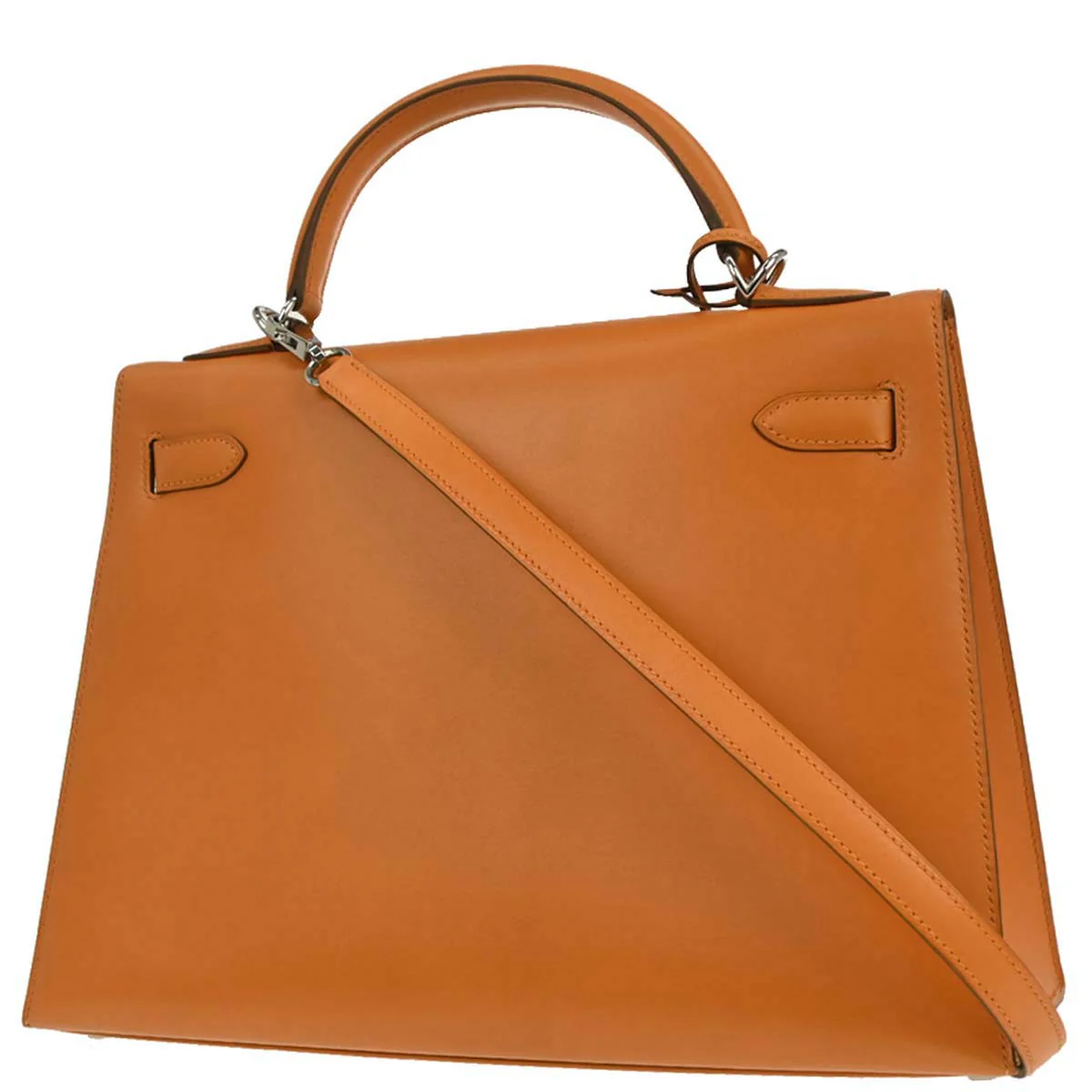 Hermes Orange Box Calf Kelly 32 Sellier 2way Shoulder Handbag - Image 2