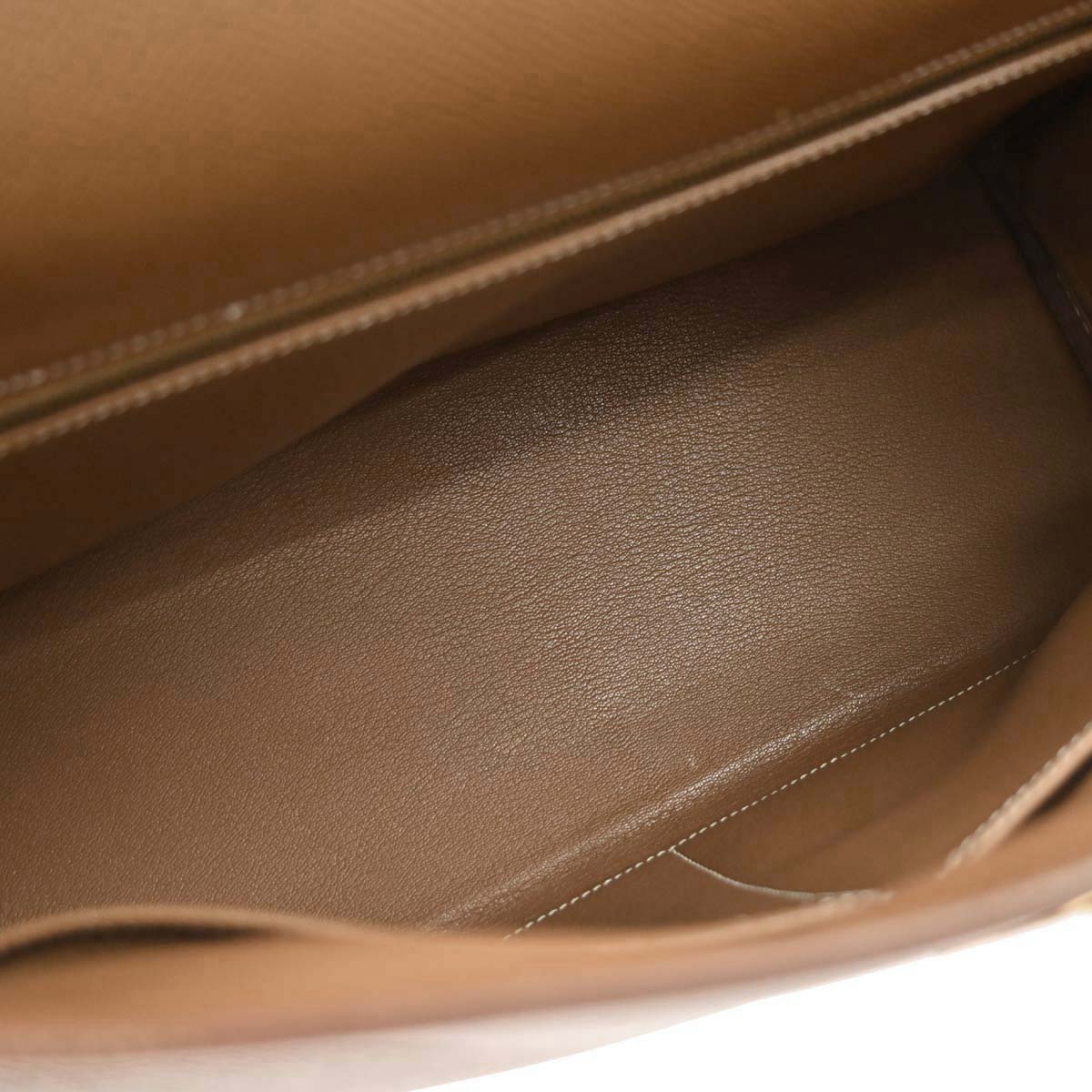 Hermes Gold Courchevel Kelly 35 Retourne 2way Shoulder Handbag - Image 10