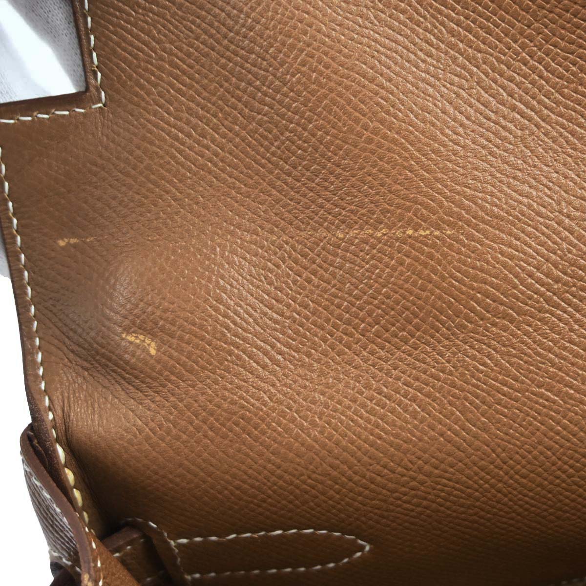 Hermes Gold Courchevel Kelly 35 Retourne 2way Shoulder Handbag - Image 9