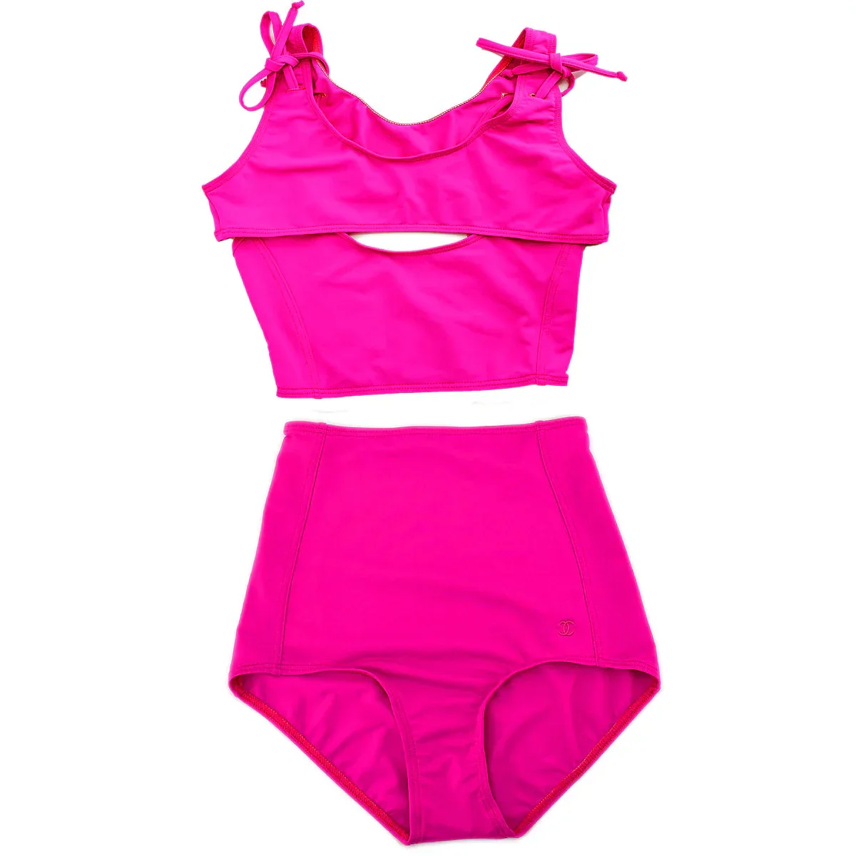 Chanel * 1994 CC Cutout Two Piece Swimsuit #38