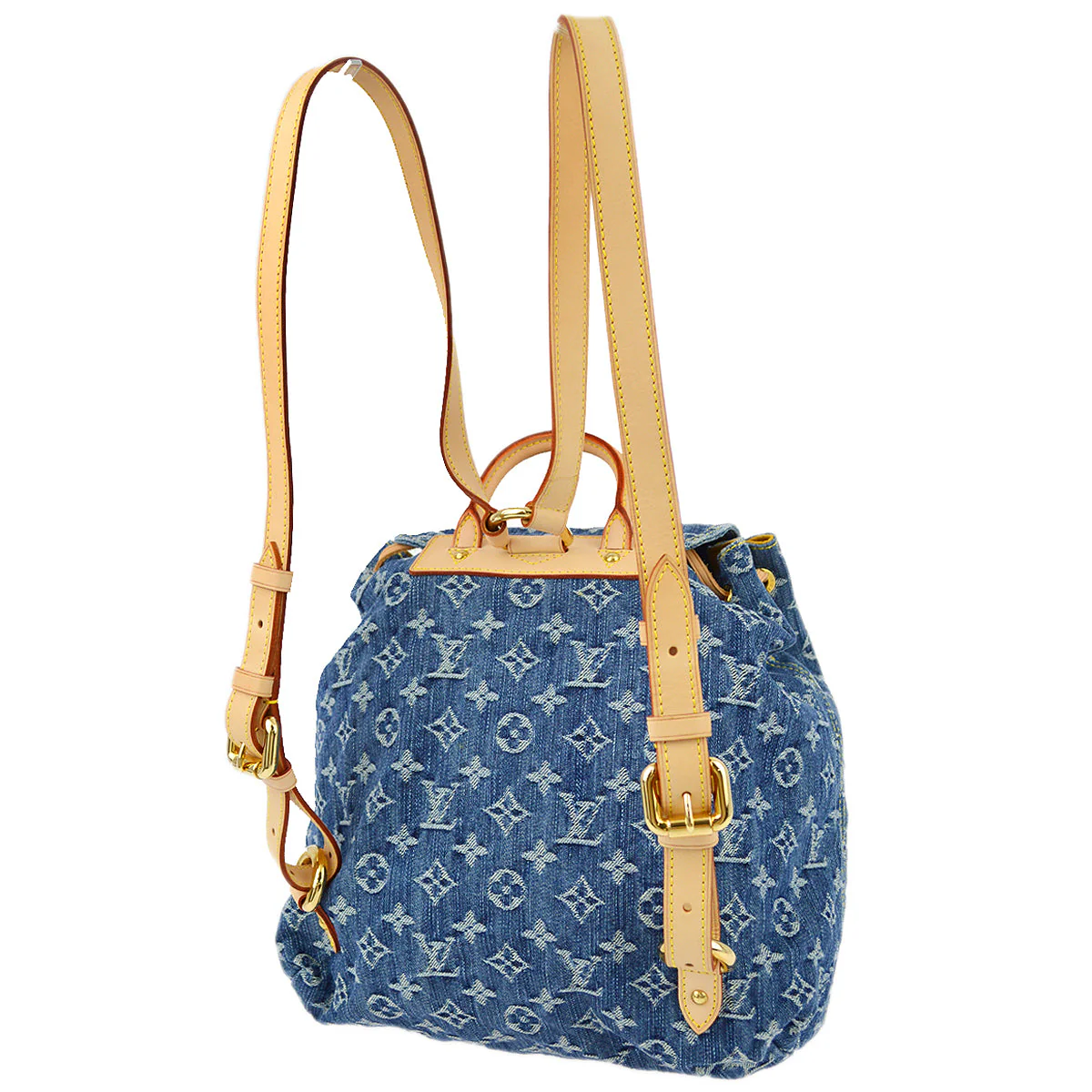 Louis Vuitton * 2006 Blue Monogram Denim Sac a Dos GM Backpack M95056 - Image 2