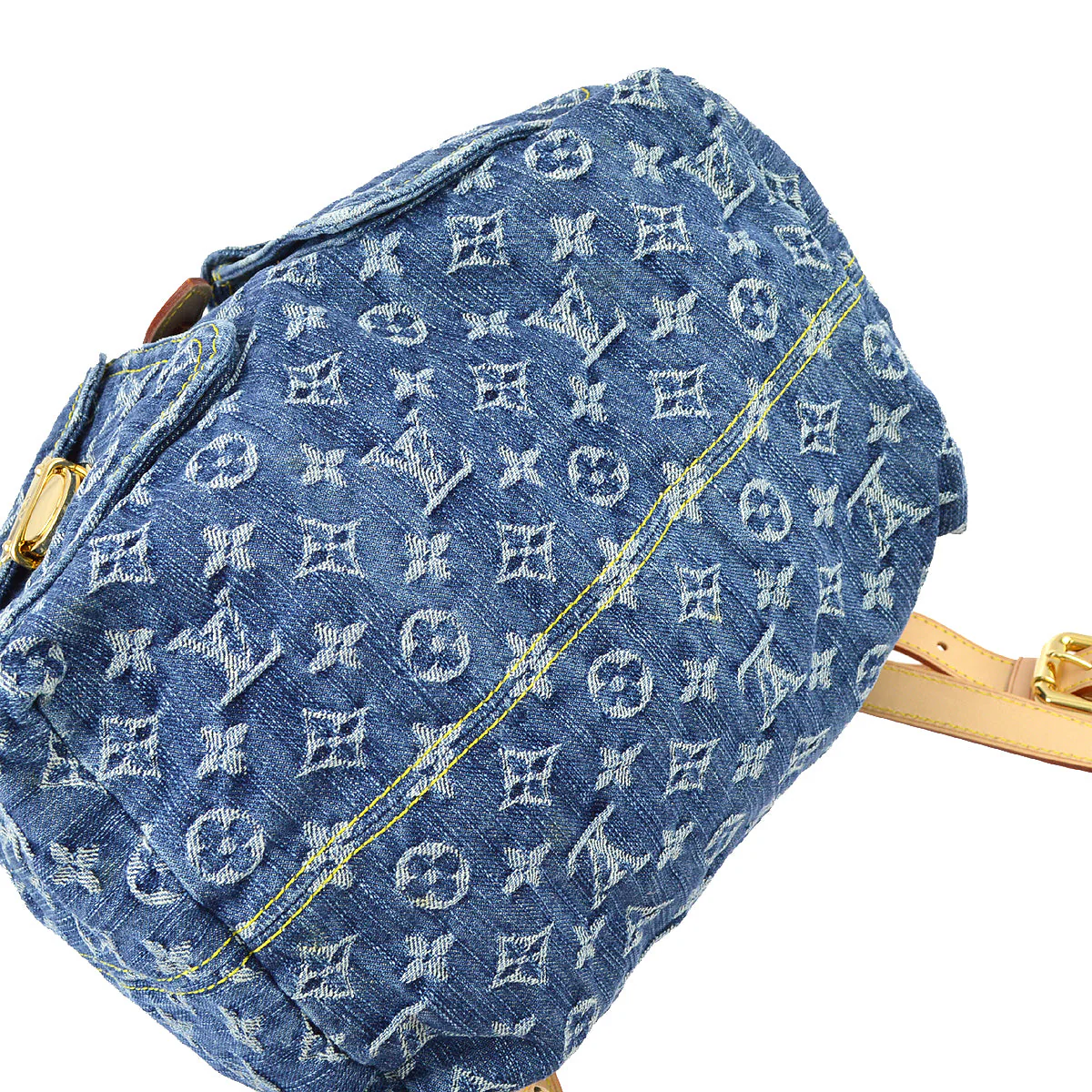 Louis Vuitton * 2006 Blue Monogram Denim Sac a Dos GM Backpack M95056 - Image 5