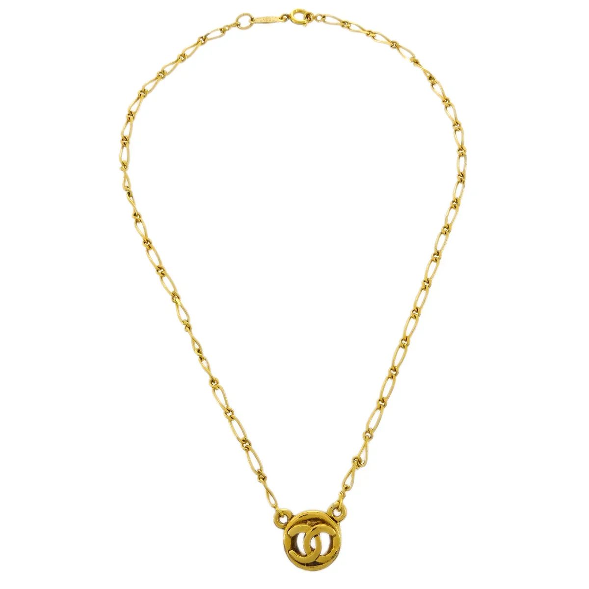 Chanel Medallion Pendant Necklace Gold 1983 - Image 2