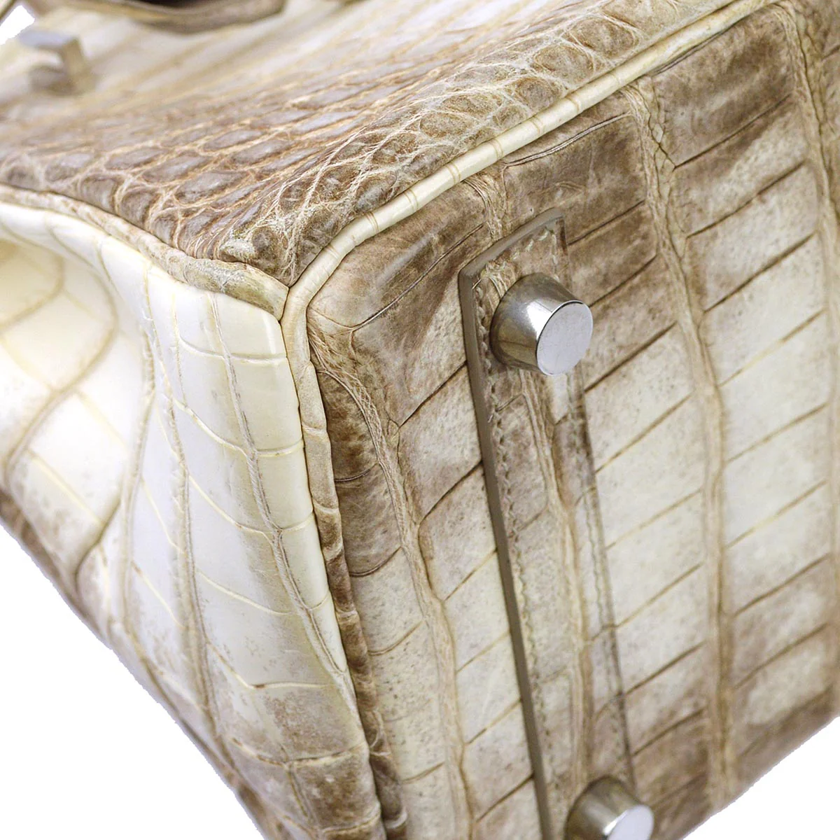 Hermes * 2012 Matte Niloticus Himalaya Birkin 25 Handbag - Image 5