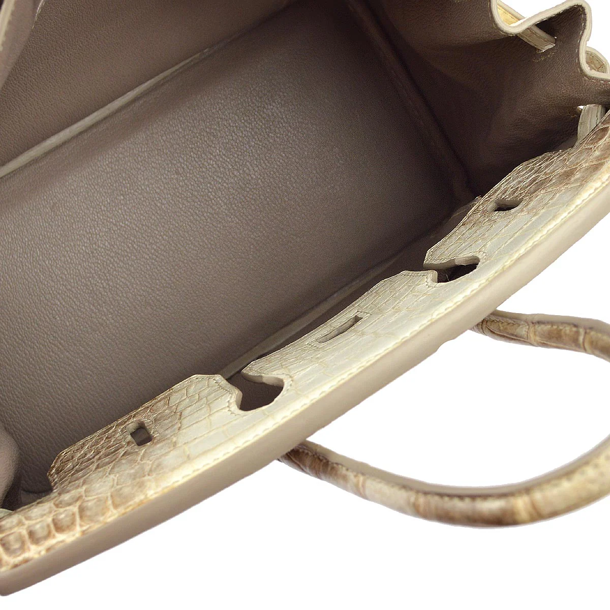 Hermes * 2012 Matte Niloticus Himalaya Birkin 25 Handbag - Image 7