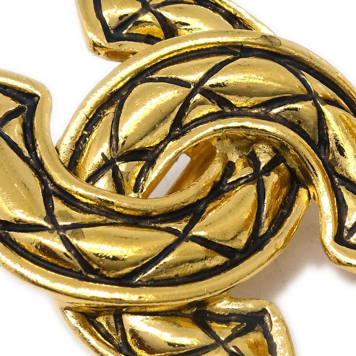 Chanel Gold CC Earrings Clip-On 2459 - Image 2