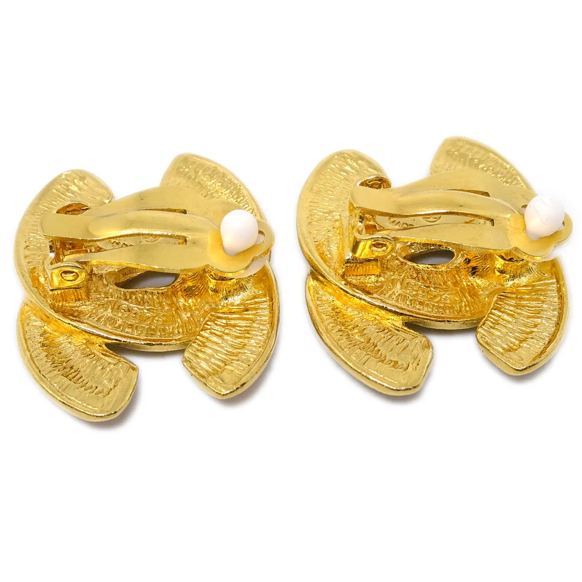 Chanel Gold CC Earrings Clip-On 2459 - Image 3