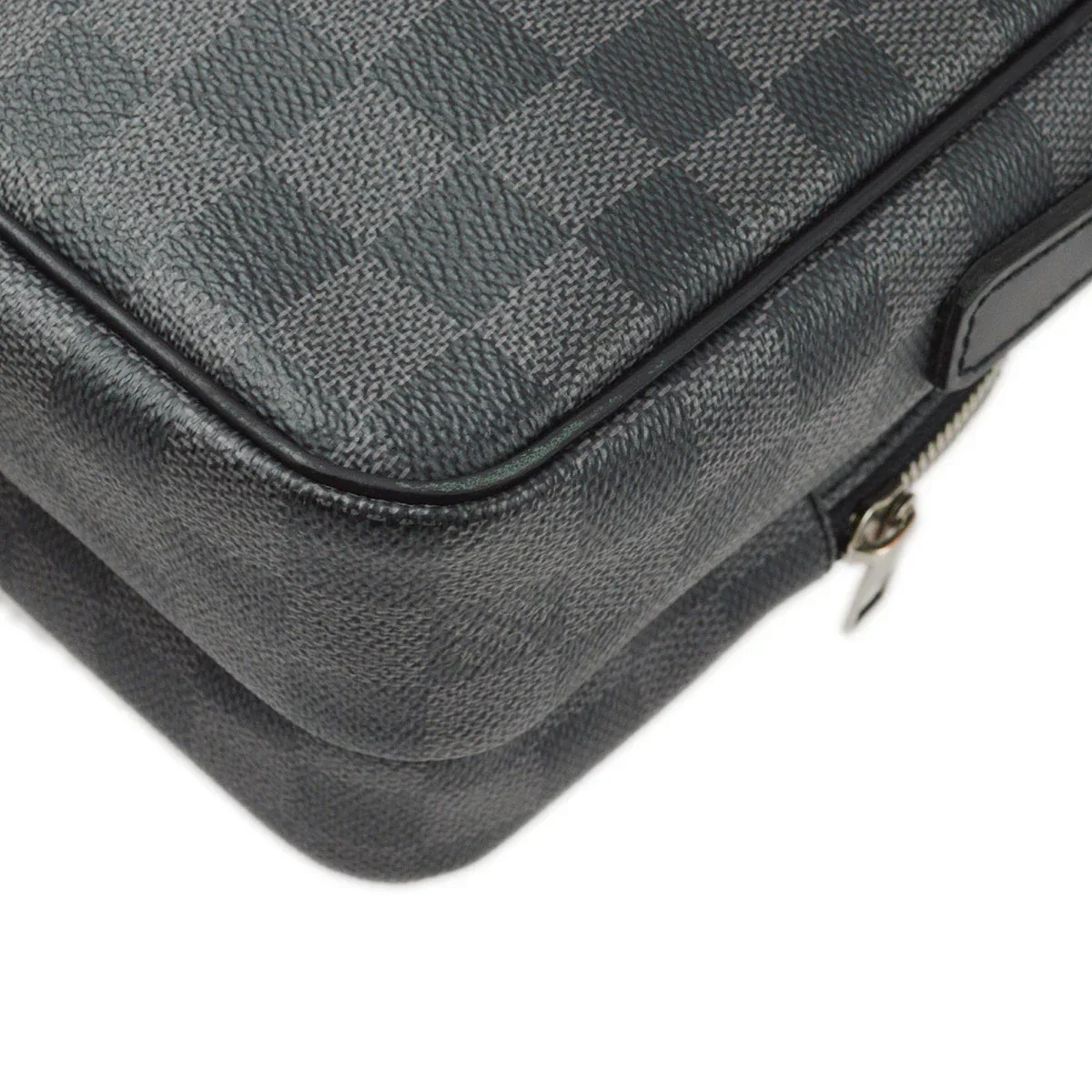 Louis Vuitton 2009 Damier Graphite Rem Shoulder Bag N41446 - Image 4