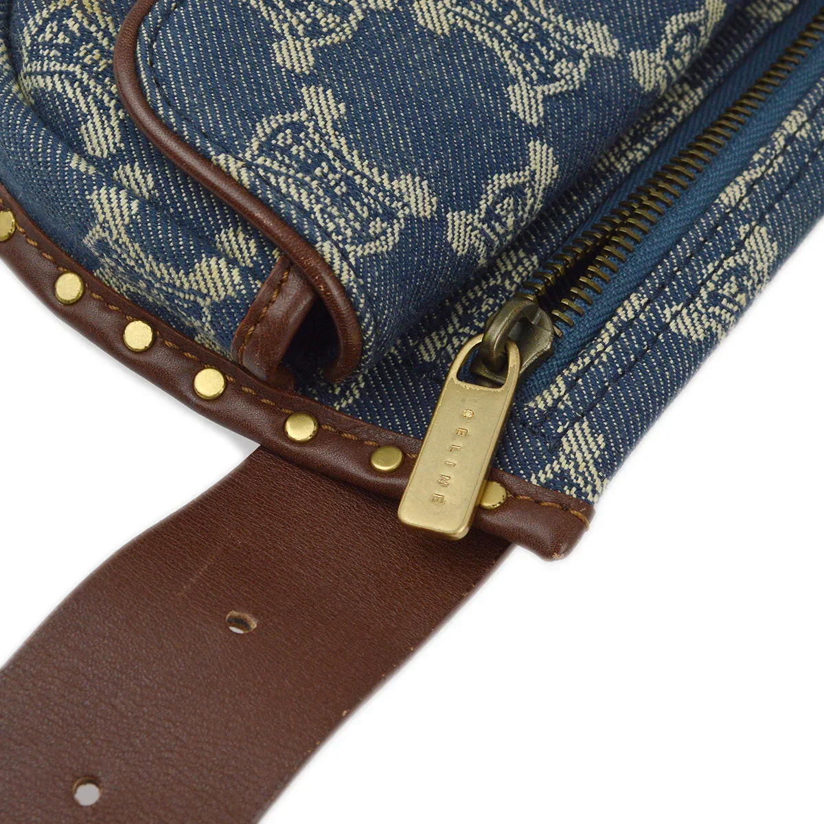 Celine Blue Denim Macadam Bum Bag Waist Pouch - Image 10