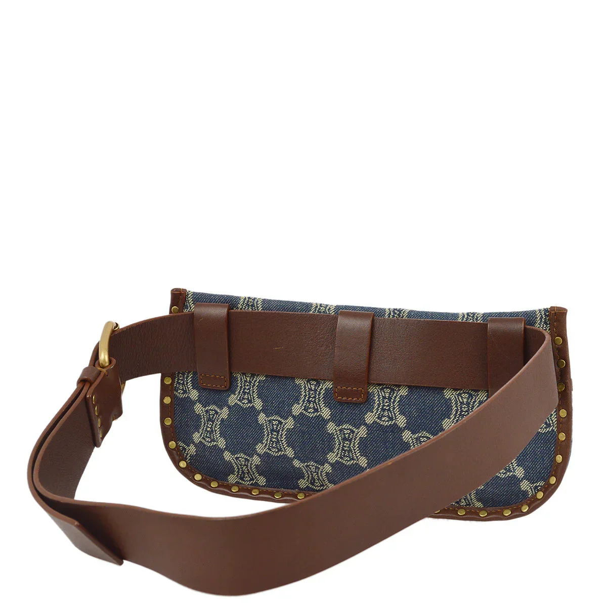 Celine Blue Denim Macadam Bum Bag Waist Pouch - Image 2