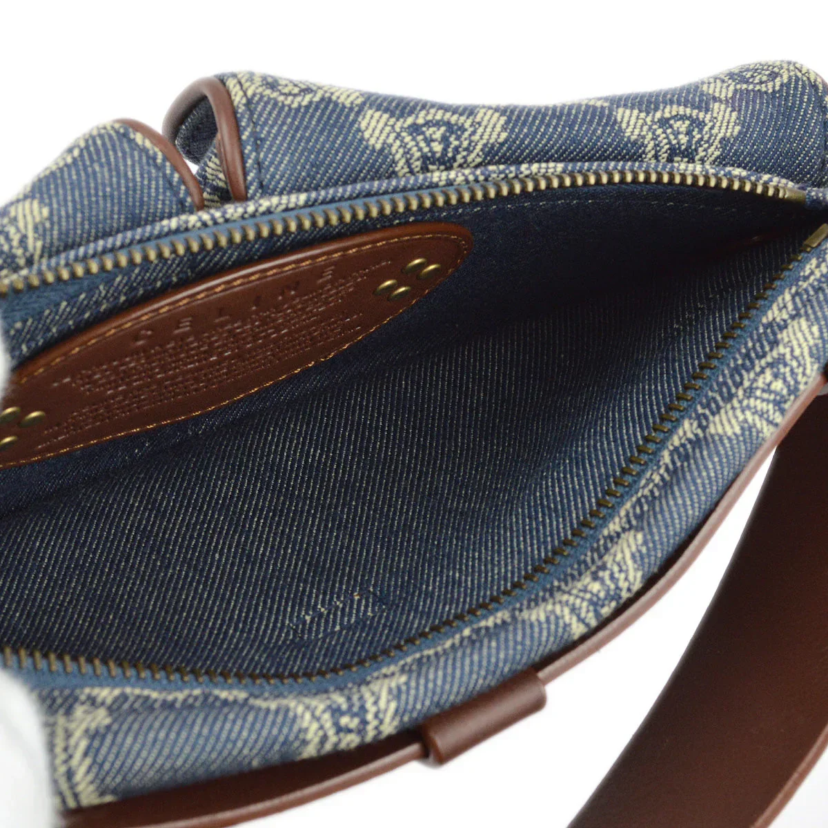Celine Blue Denim Macadam Bum Bag Waist Pouch - Image 4