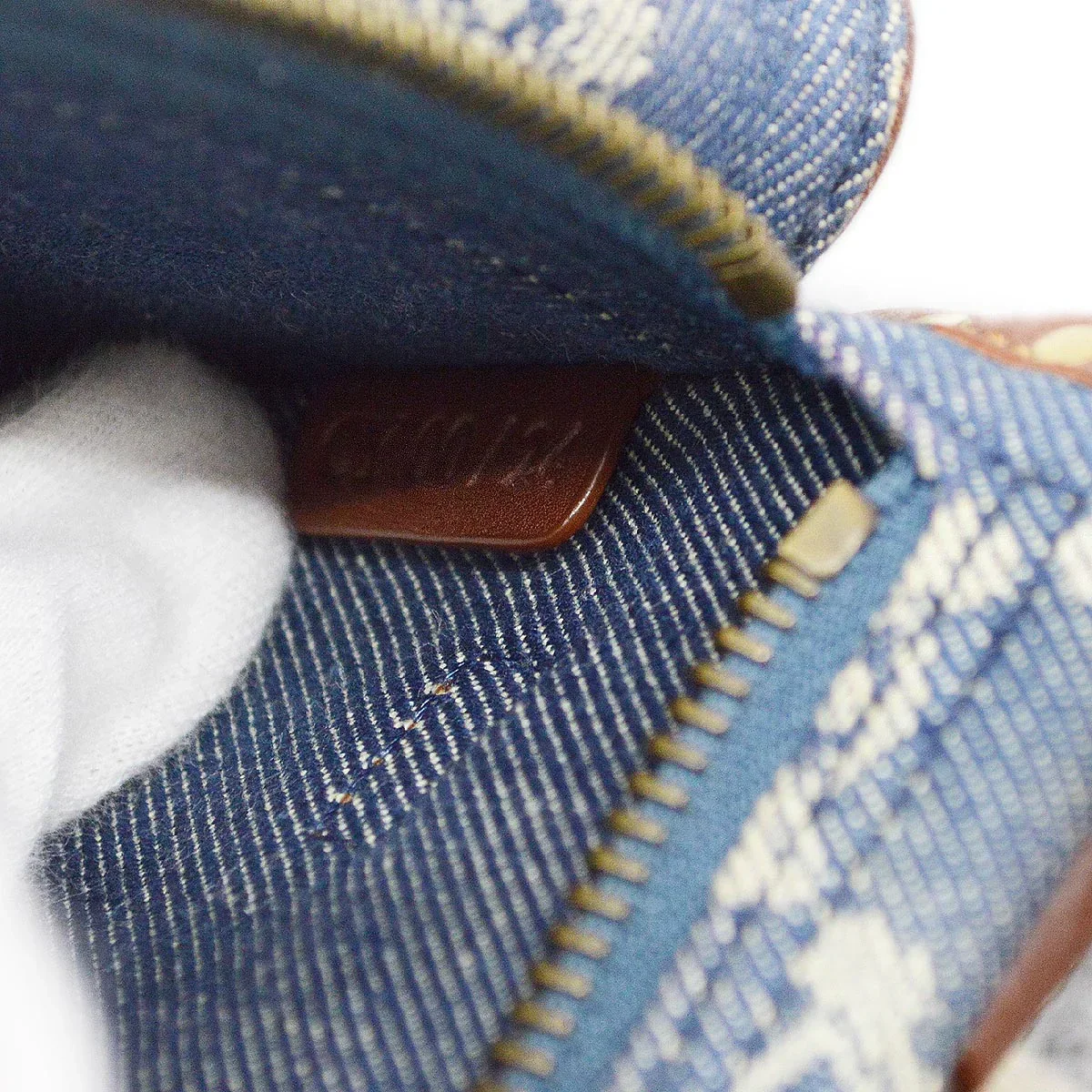Celine Blue Denim Macadam Bum Bag Waist Pouch - Image 5