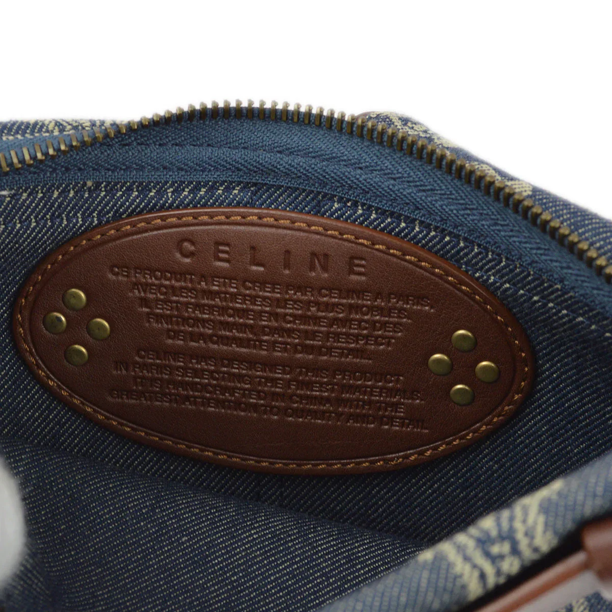 Celine Blue Denim Macadam Bum Bag Waist Pouch - Image 6