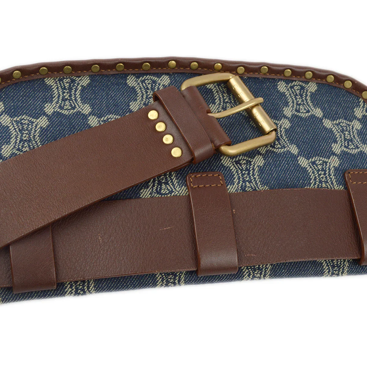 Celine Blue Denim Macadam Bum Bag Waist Pouch - Image 7