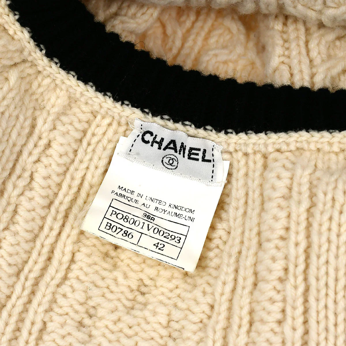 Chanel Sweater Ivory 96A #42 - Image 8