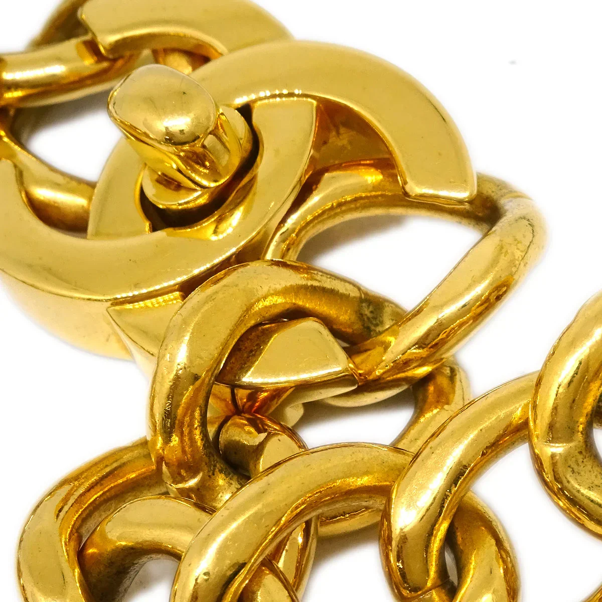 Chanel Turnlock Gold Chain Necklace 96P - Image 2