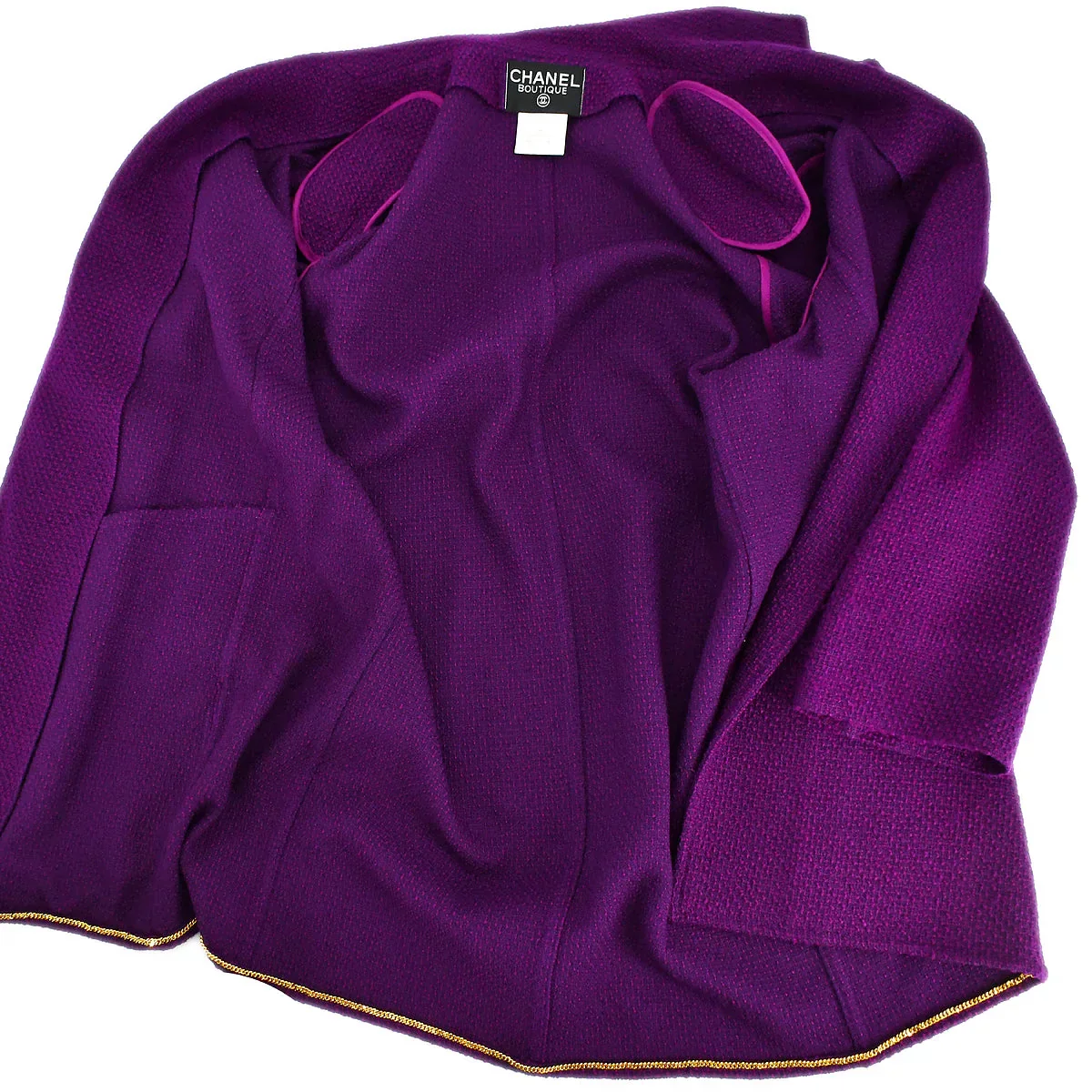 Chanel Setup Suit Jacket Dress Purple 95A #38 - Image 6