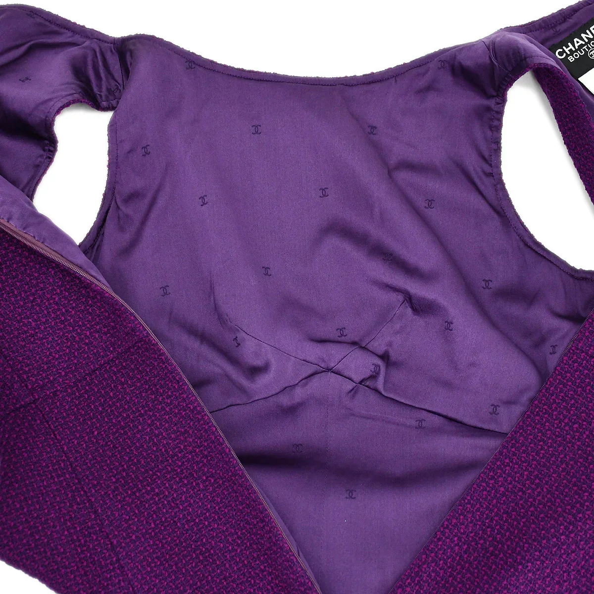 Chanel Setup Suit Jacket Dress Purple 95A #38 - Image 7