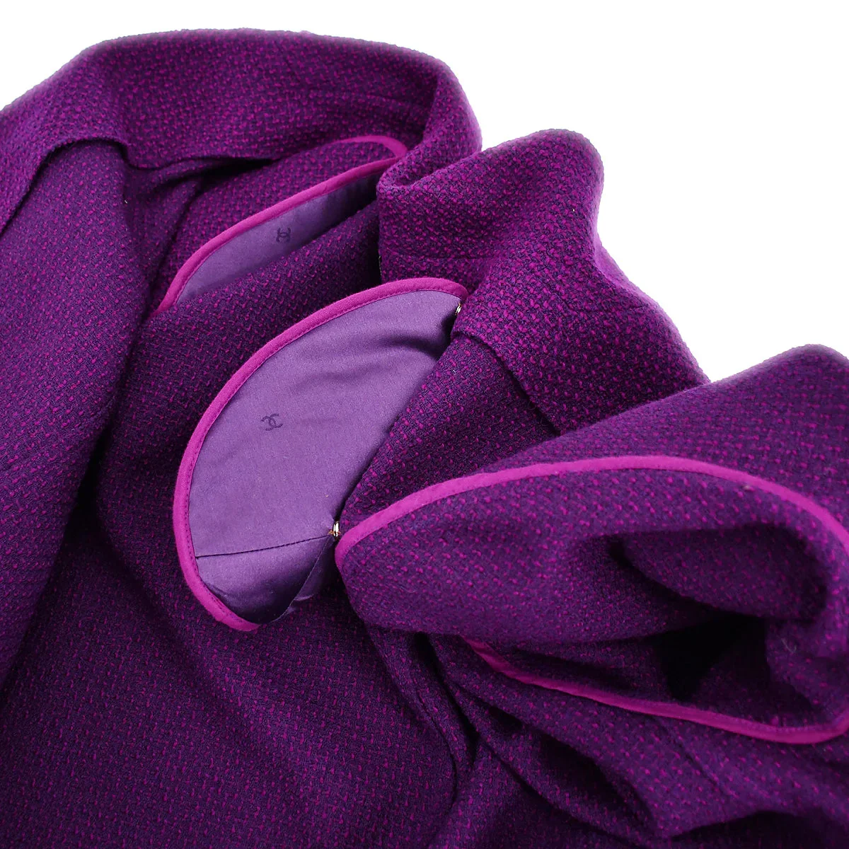 Chanel Setup Suit Jacket Dress Purple 95A #38 - Image 8