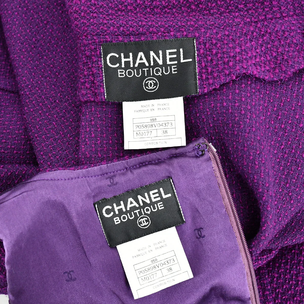 Chanel Setup Suit Jacket Dress Purple 95A #38 - Image 9
