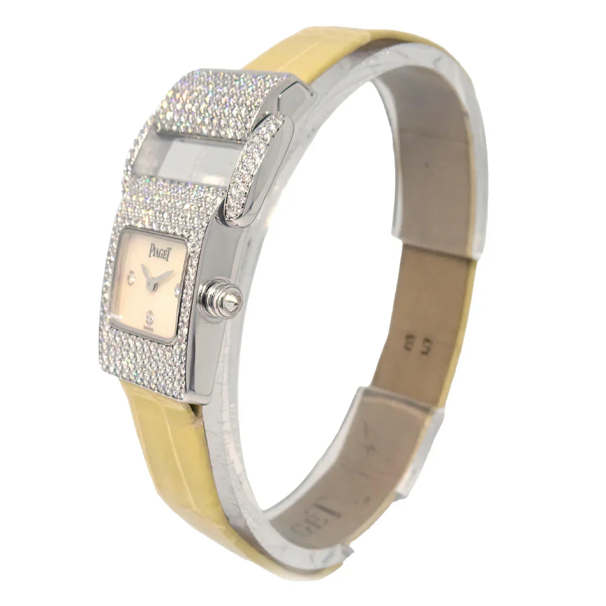 Piaget * Miss Protocole Ref.5225 Quartz Watch 18KWG Diamond Beige - Image 3