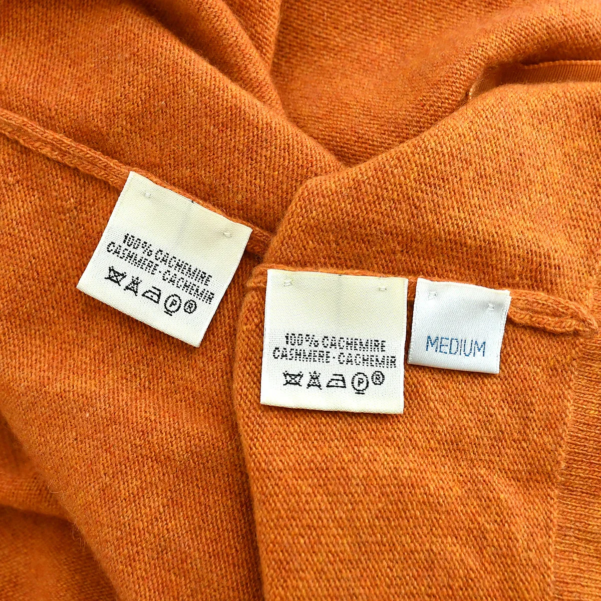 Hermes Set Cardigan Sleeveless Top Orange #Medium - Image 10