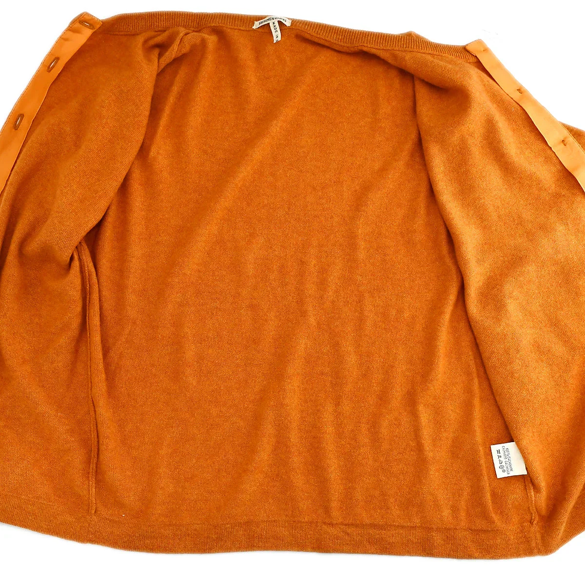 Hermes Set Cardigan Sleeveless Top Orange #Medium - Image 7