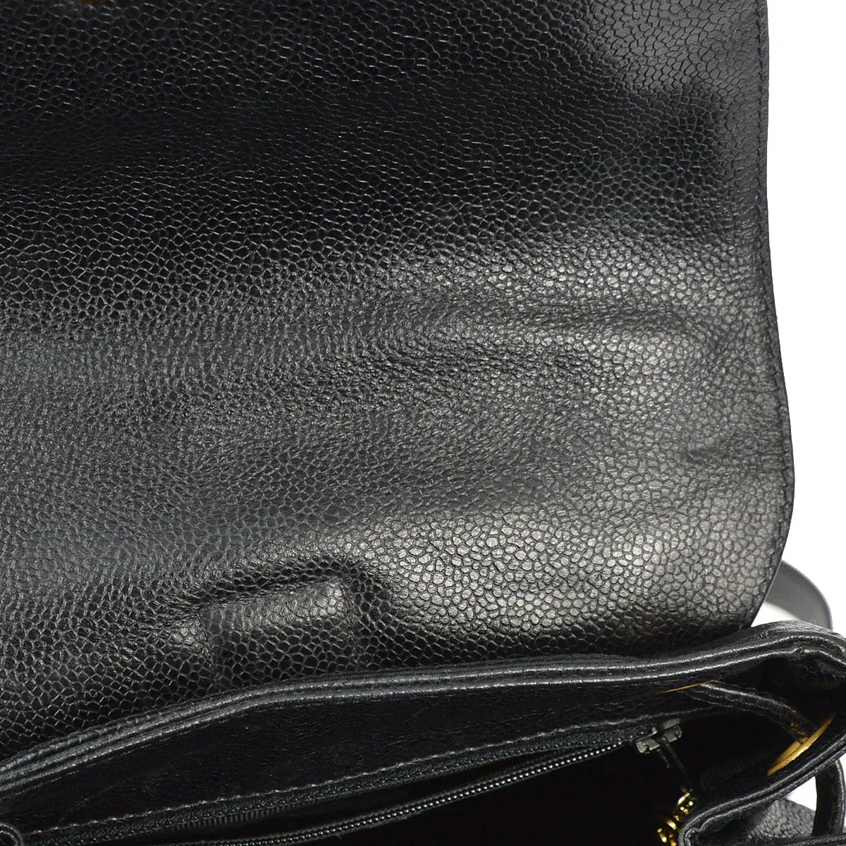 Chanel 1994-1996 Black Caviar Triple CC Backpack - Image 7