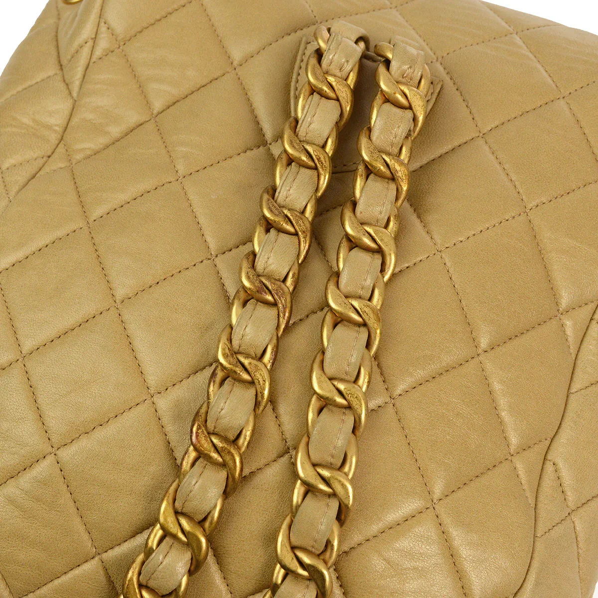 Chanel 1994-1996 Beige Lambskin Large Duma Backpack - Image 4