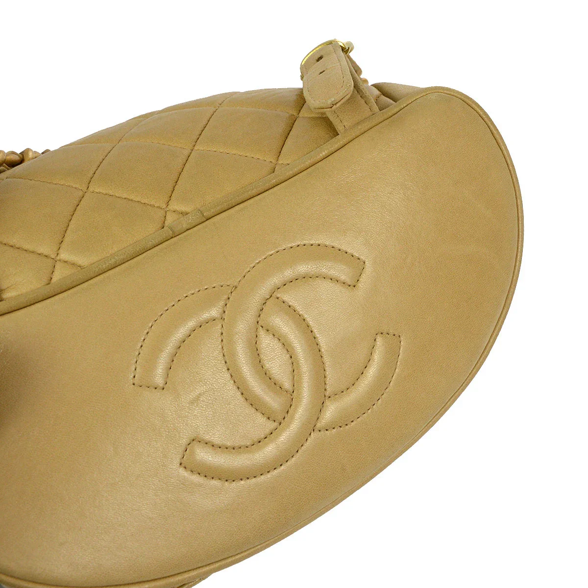 Chanel 1994-1996 Beige Lambskin Large Duma Backpack - Image 5