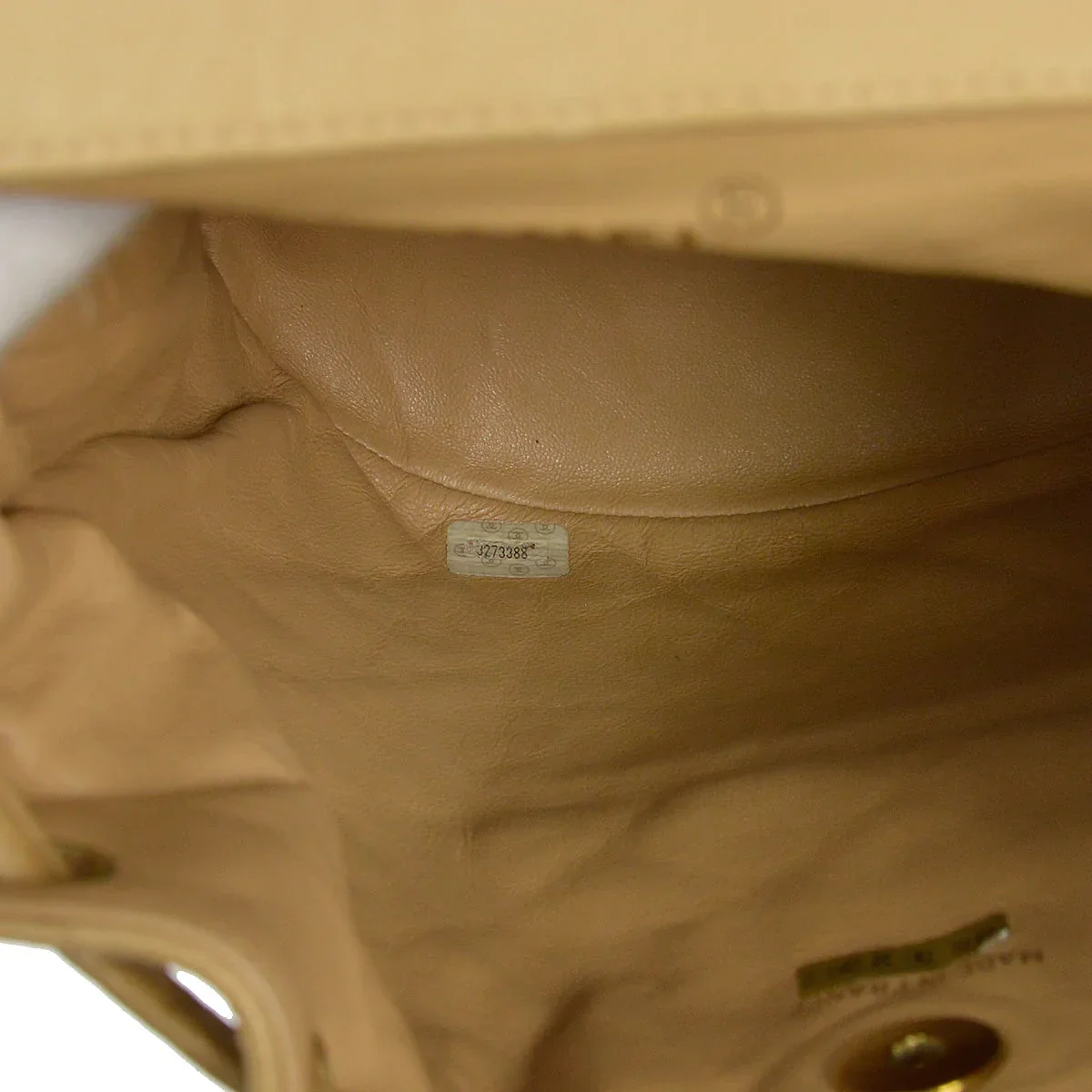 Chanel 1994-1996 Beige Lambskin Large Duma Backpack - Image 9