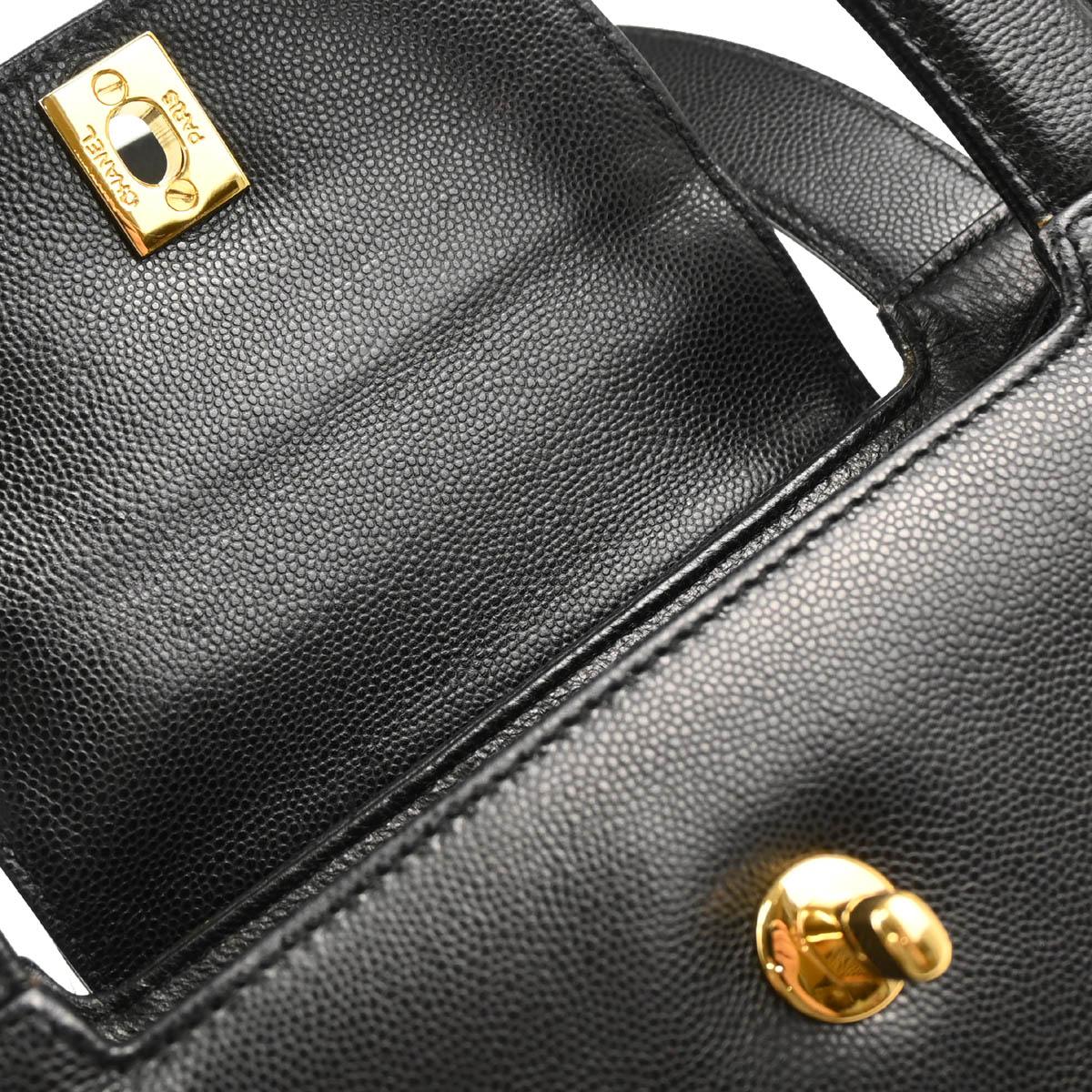 Chanel Black Caviar Handbag - Image 8