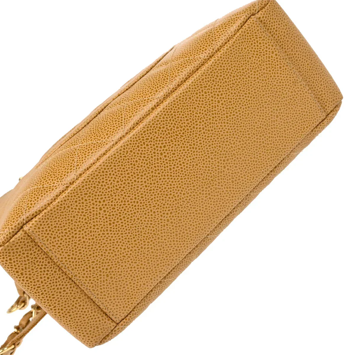 Chanel 2003-2004 Beige Caviar Petite Shopping Tote PST Chain Handbag - Image 4