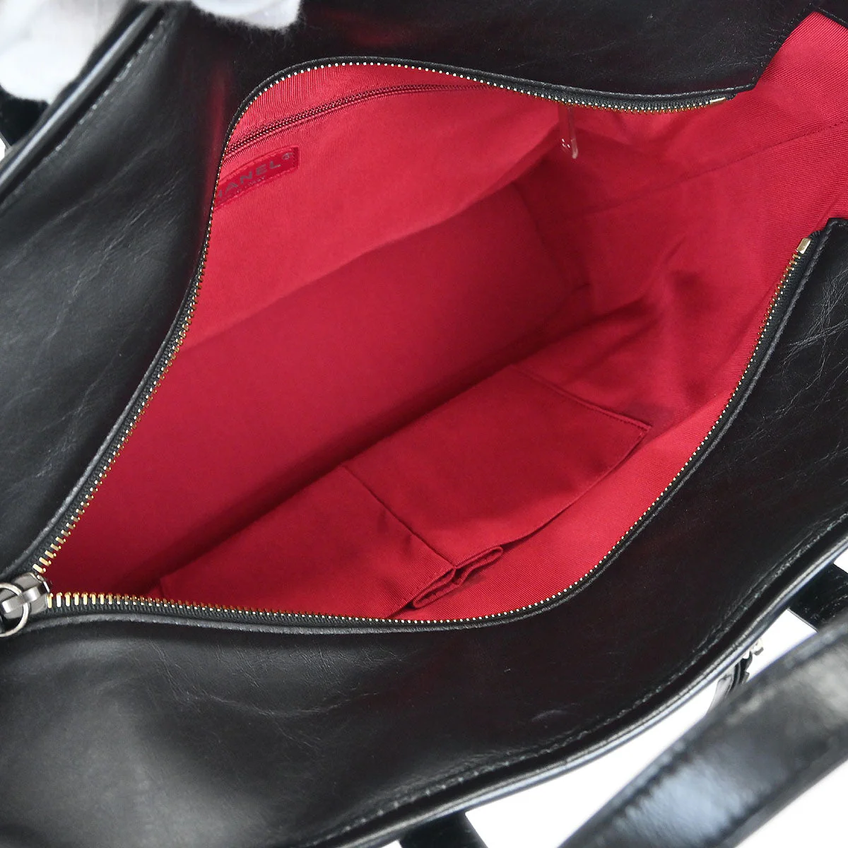 Chanel 2017-2018 Black Lambskin Calfskin Gabrielle 2way Shoulder Tote Handbag - Image 7