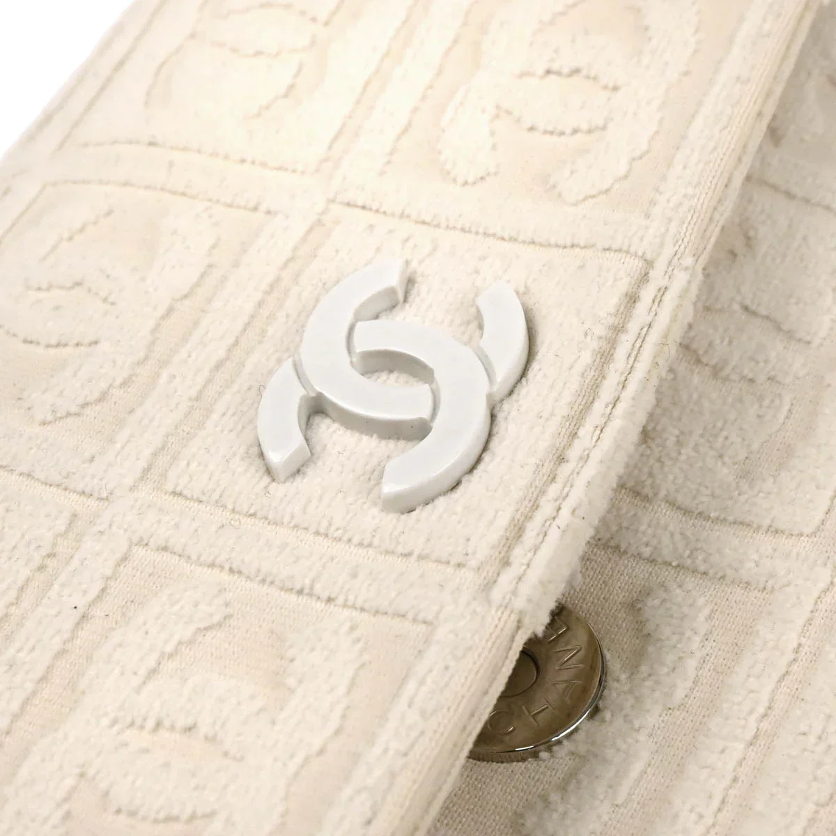 Chanel 2002-2003 White Cotton Handbag - Image 6