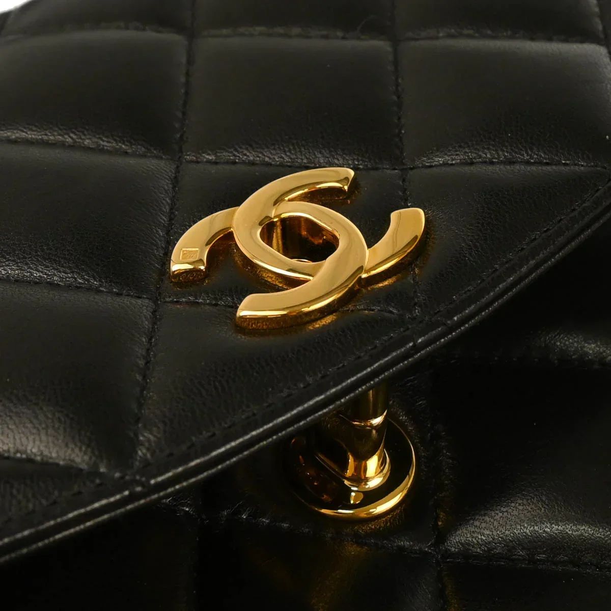 Chanel Black Lambskin Handbag - Image 6