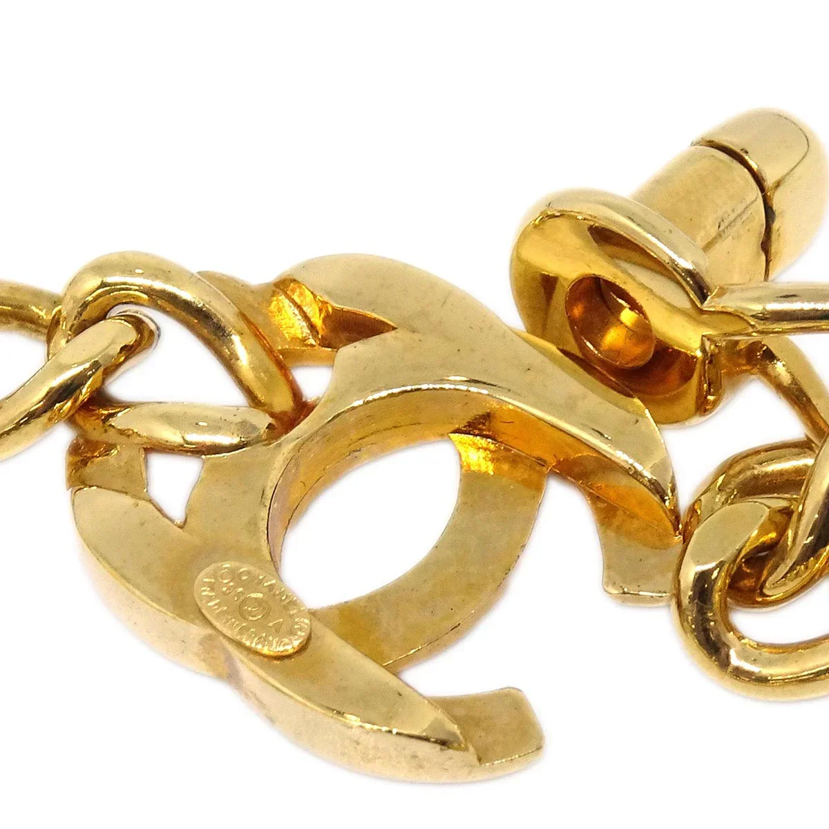 Chanel Turnlock Gold Chain Necklace 96A - Image 4