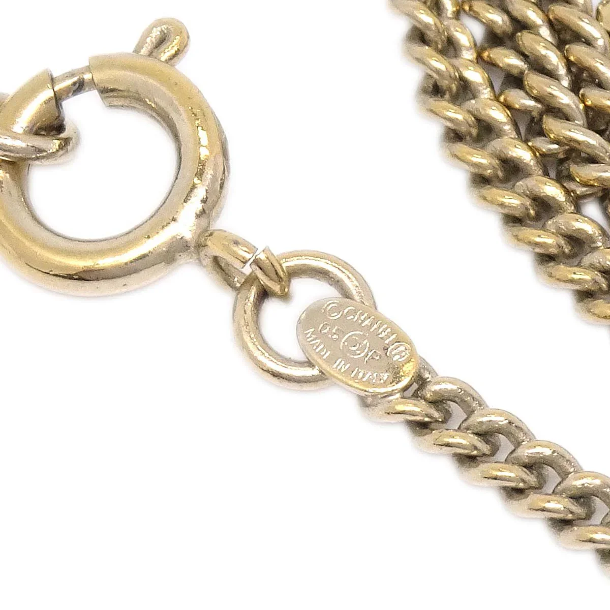 Chanel Heart Chain Pendant Necklace Gold 05P - Image 4