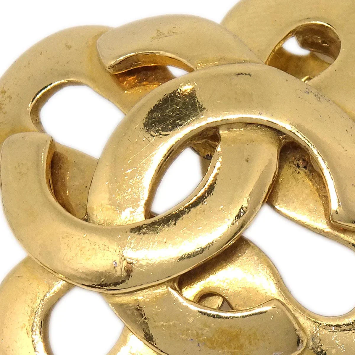 Chanel Gold Earrings Clip-On 95P - Image 2